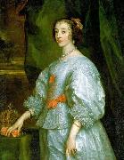 Princess Henrietta Maria of France, Queen consort of England. This is the first portrait of Henrietta Maria painted Anthony Van Dyck